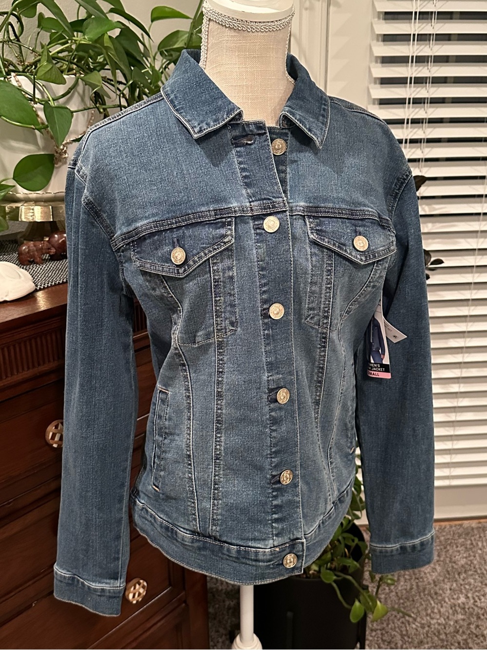 Seven7 Women's Medium Blue Denim Jean Jacket